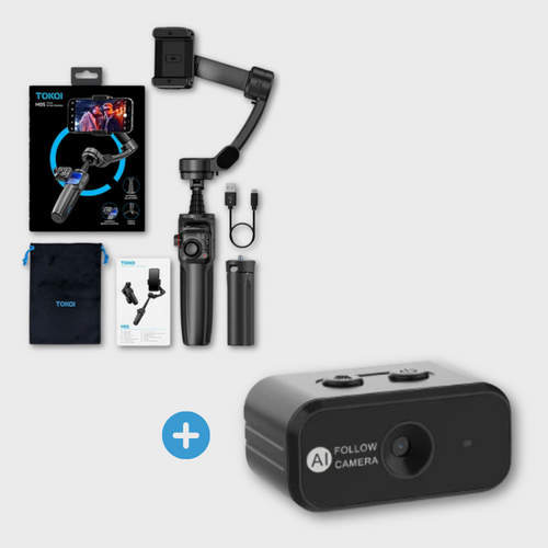 Gimbld 3-Axis Smartphone Gimbal with AI Tracking Camera Module and Accessories